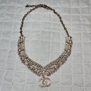 Chanel Beautè Statement Gold and Silver Women's Necklace Vintage W/ Patina EUC